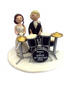 Drum kit wedding cake topper